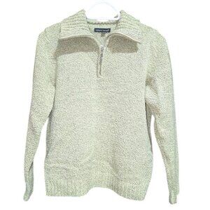 *3 FOR $9* Carolyn Taylor Long Sleeve 1/4 Zip Pullover Marled Solid Sweater Top